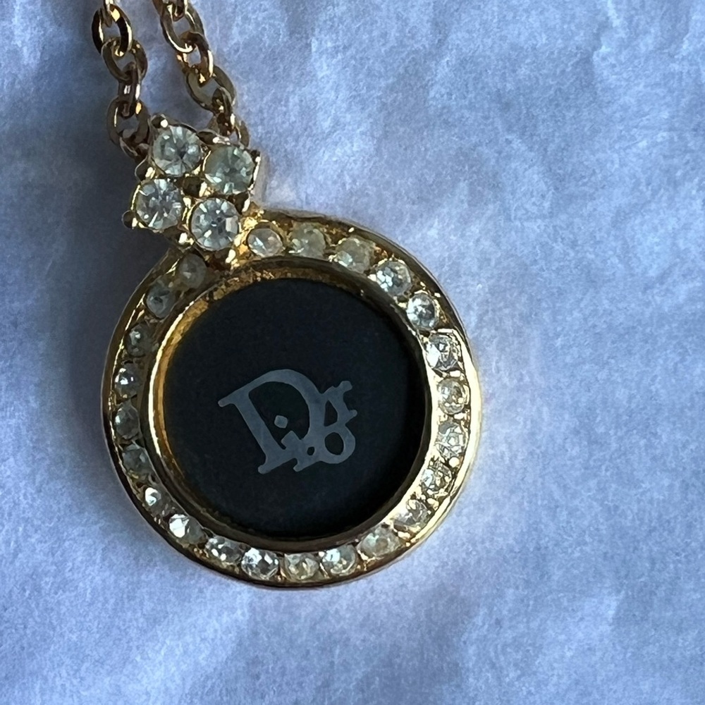 Christian Dior Gold and Black Pendant Necklace - Picture 6 of 9